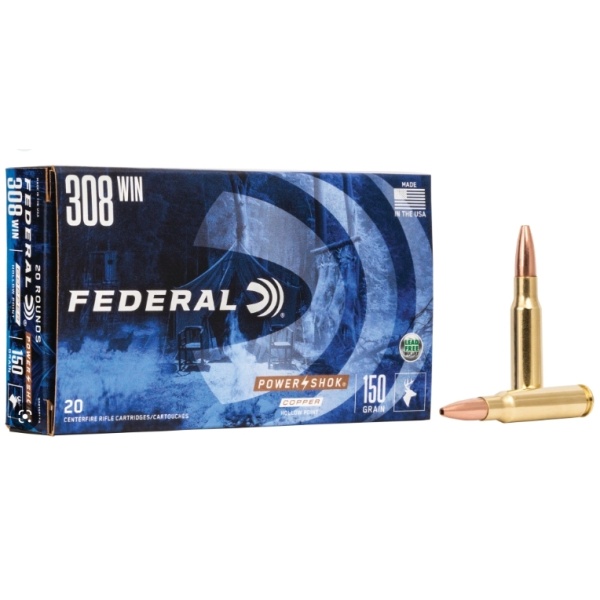 Federal 308Win 150gr/9,7gr. Power-Shok Copper