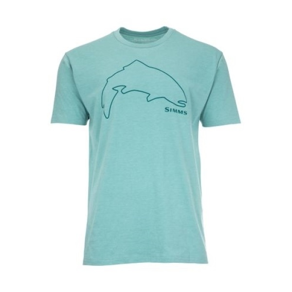 Simms Outline T-Shirt - Oil Blue Heather
