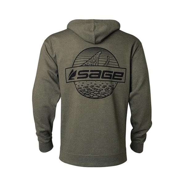 Sage Zip-Up Hoodie - Heather Green - Image 2