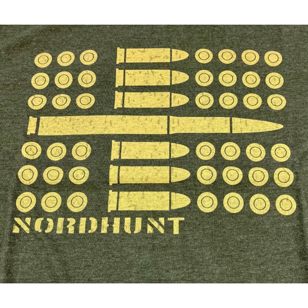 NORDHUNT Ammo Flag T-shirt Olive Melange - Image 2