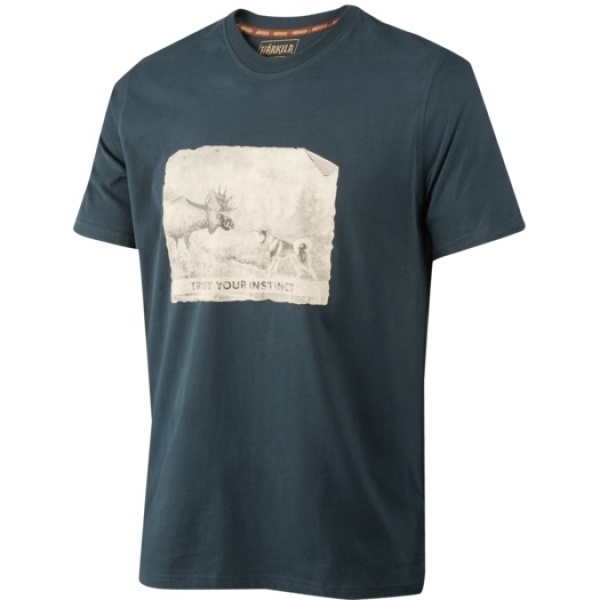 Harkila T-Shirt Moose&Dog Dark Navy