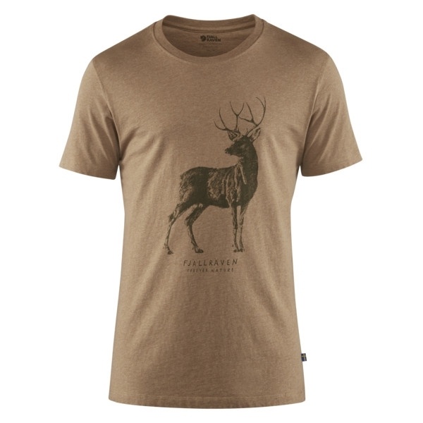 Fjallraven Deer Print T-Shirt Dark Sand