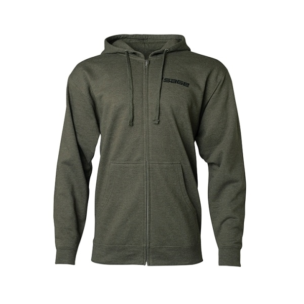 Sage Zip-Up Hoodie - Heather Green