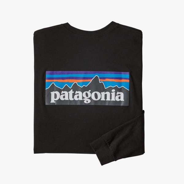 Patagonia M's L/S Logo Responsibili-Tee - Black
