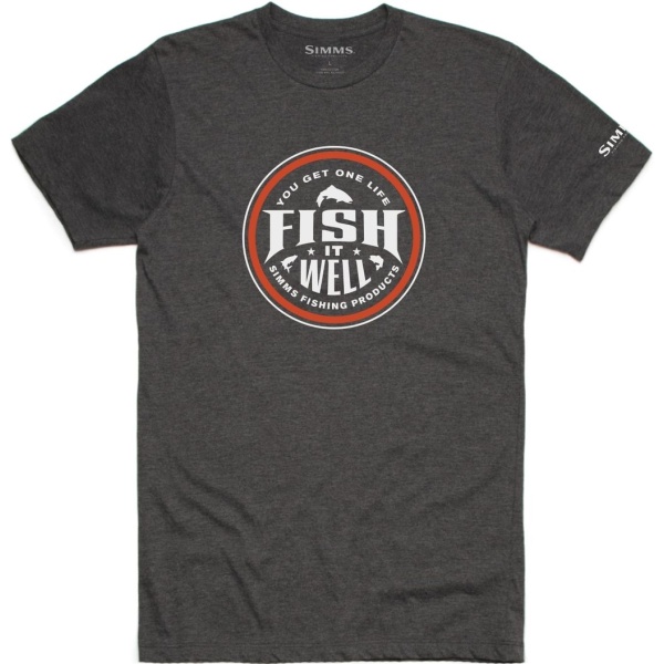 Simms Fish It Well T-Shirt -  Charcoal