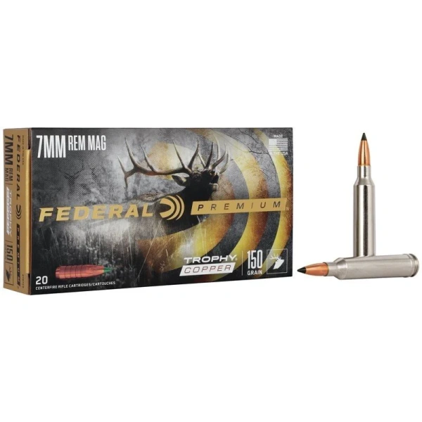 FEDERAL 7mm Rem Mag 150gr Trophy Copper