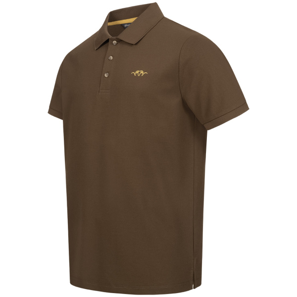 BLASER Solid 25 Polo Dark Brown - Image 4
