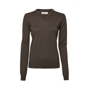 Chevalier Blaise V-neck merino pullover Brown