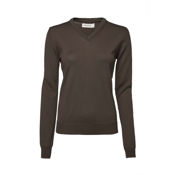 Chevalier Blaise V-neck merino pullover Brown